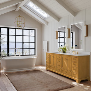 Lark Manor™ Brimfield 84'' Free Standing Double Bathroom Vanity — free download